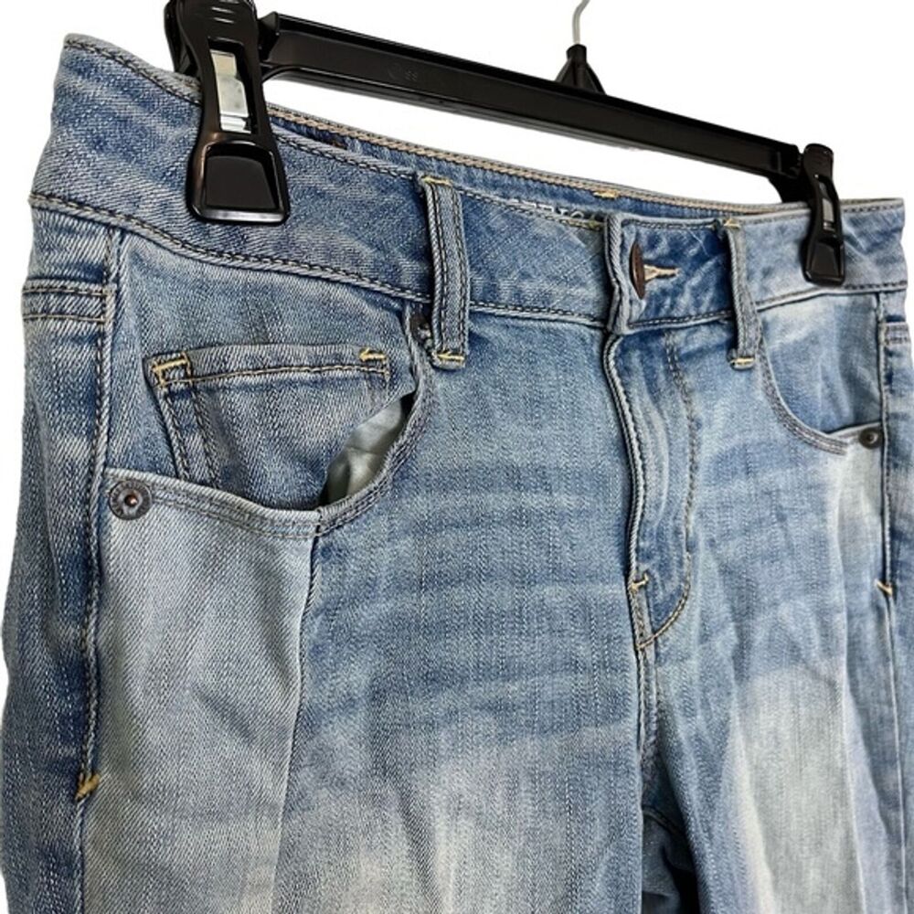 American Eagle Skinny Distressed Patchwork Mid Ri… - image 8